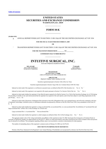 Vorschaubild Intuitive Surgical 10-K Jahresbericht 